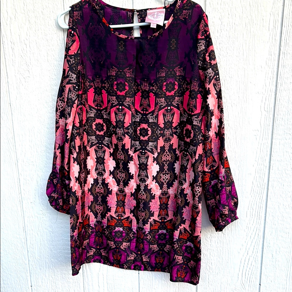 Romeo & Juliet Couture Pink Purple Printed Tunic